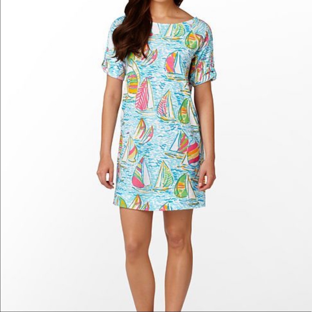 Lilly Pulitzer Colorful Regatta Print Midi Dress